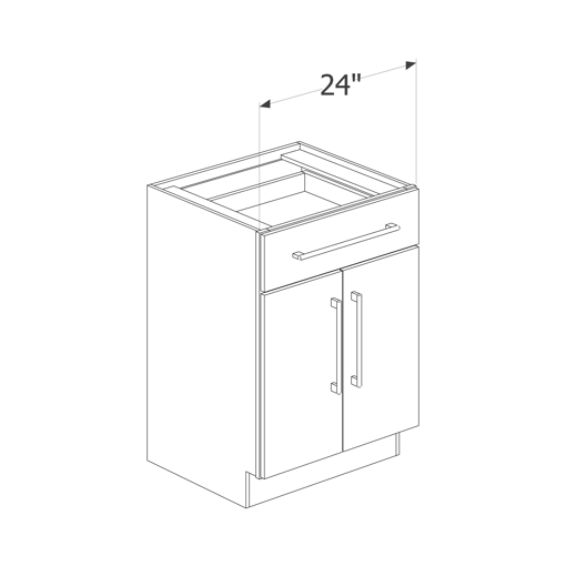 Picture of Maple Raised Panel - B24 (2DR)