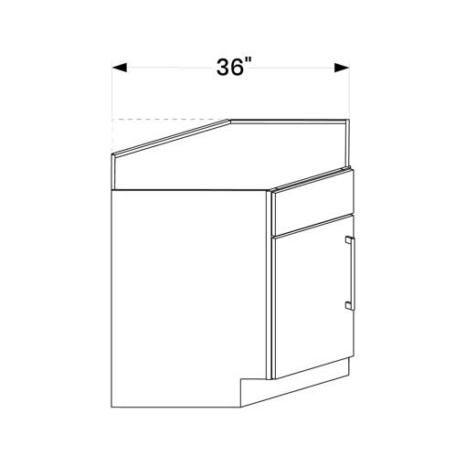 Picture of White Shaker - Corner Sink Base 36"