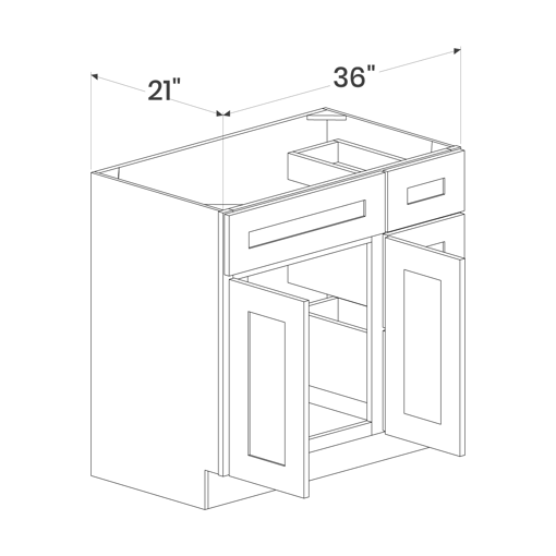 Picture of White Shaker - V3621DR