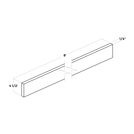 Picture of White Shaker -Toe Kicks  D1/4"
