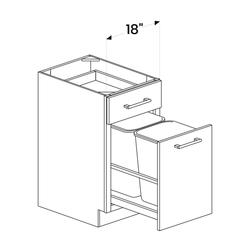 Picture of White Shaker - Base Waste Basket